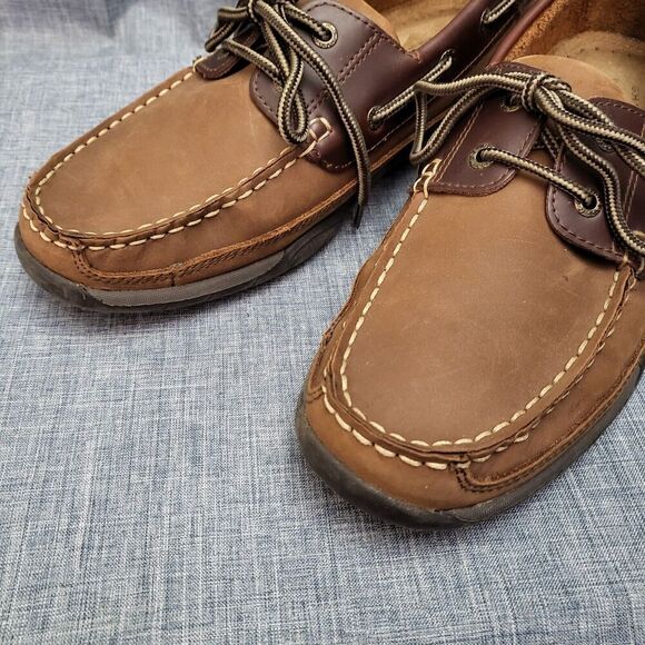 G.H. Bass Lewis Deck Shoe  Docksiders Two-Tone Brown Men's 9M - Picture 10 of 11